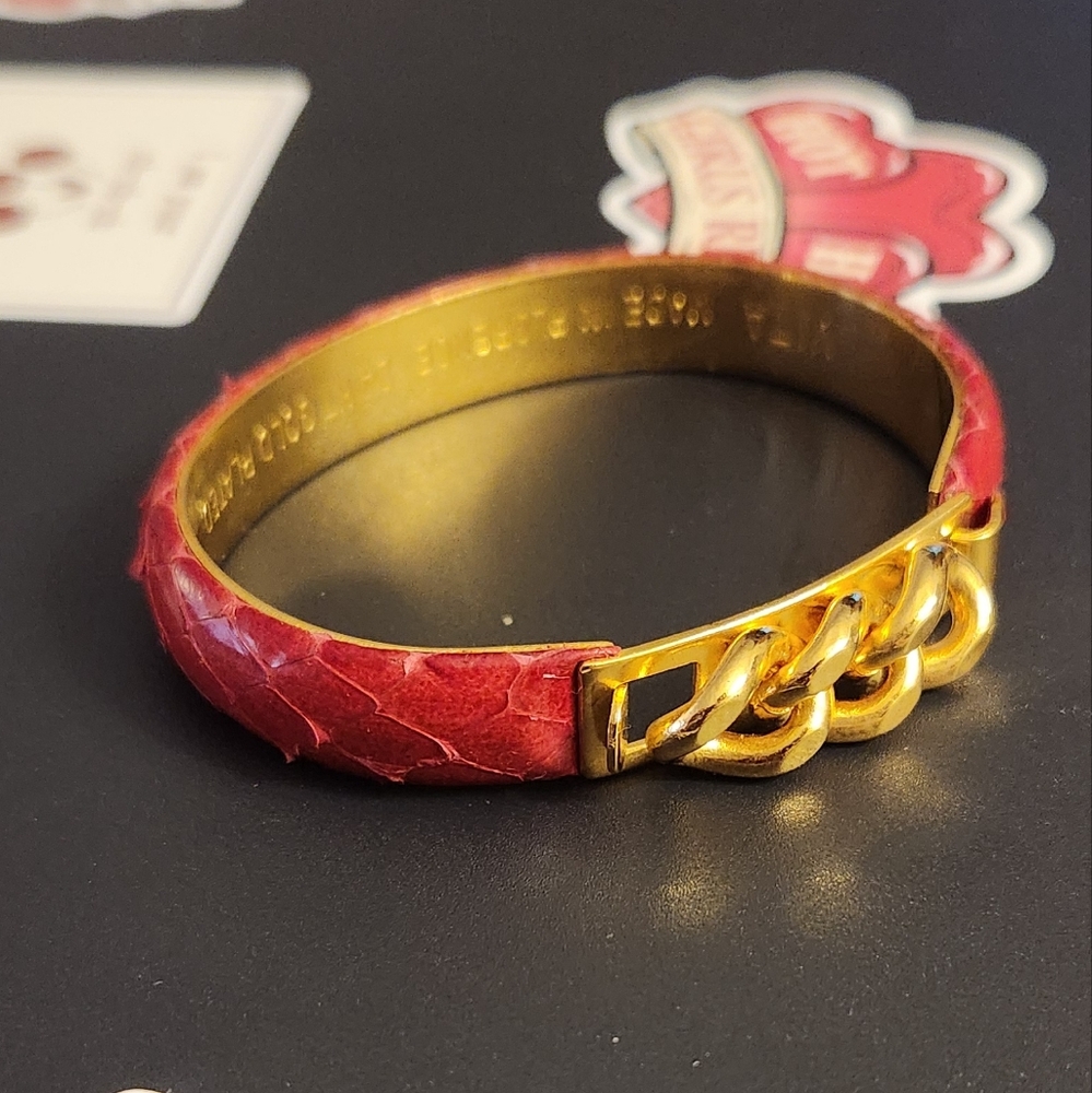 Vita Bracelet Magenta 24K Gold Plated Made In Florence